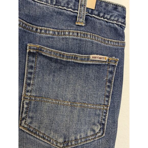 CARHARTT Women Size 12 Short Original Fit Straight Leg Work Jeans Denim $70 MSRP - Picture 4 of 7